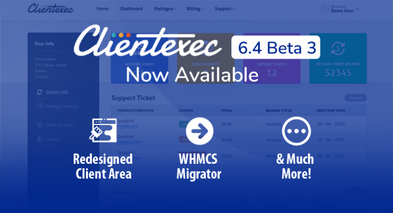 Clientexec 6.4 Beta 3 Now Available!