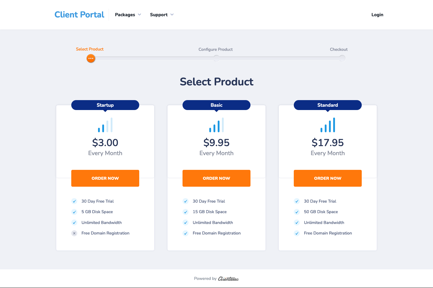 Compare Order Form Demo