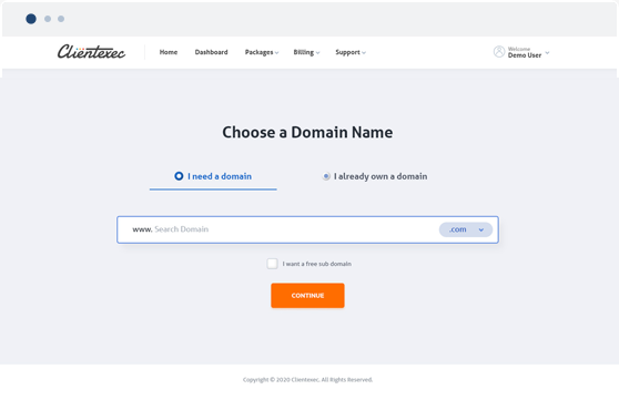 Domains Order Form