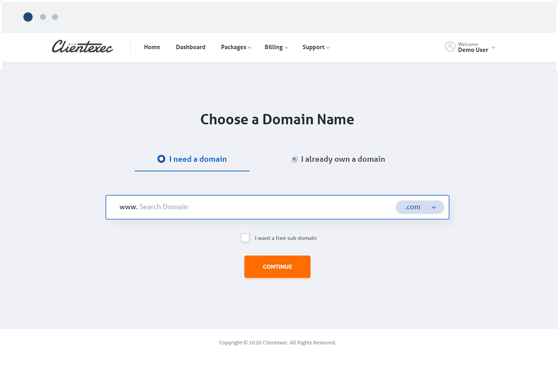 Domain Order Form